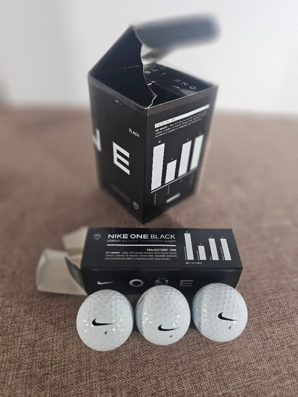 Nike One Black Golf Balls Cube (Box 12) Kutak Rock Logo New In Box